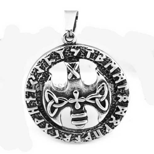 FSP17W84 viking thors hammer letters pendant - Click Image to Close